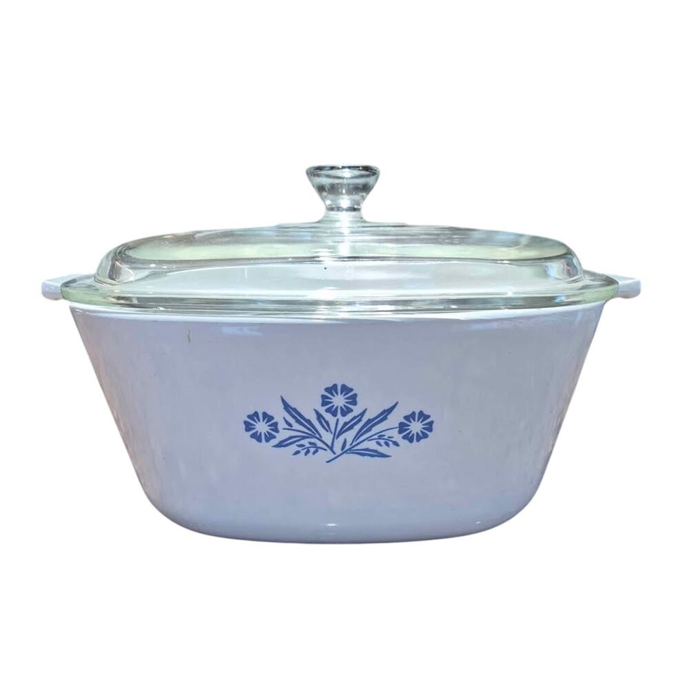 Corning Ware 2.5 Quart Casserole Blue Cornflower with Lid